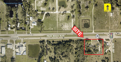 21810 & 21840 Palm Beach, Alva, FL - aerial  map view