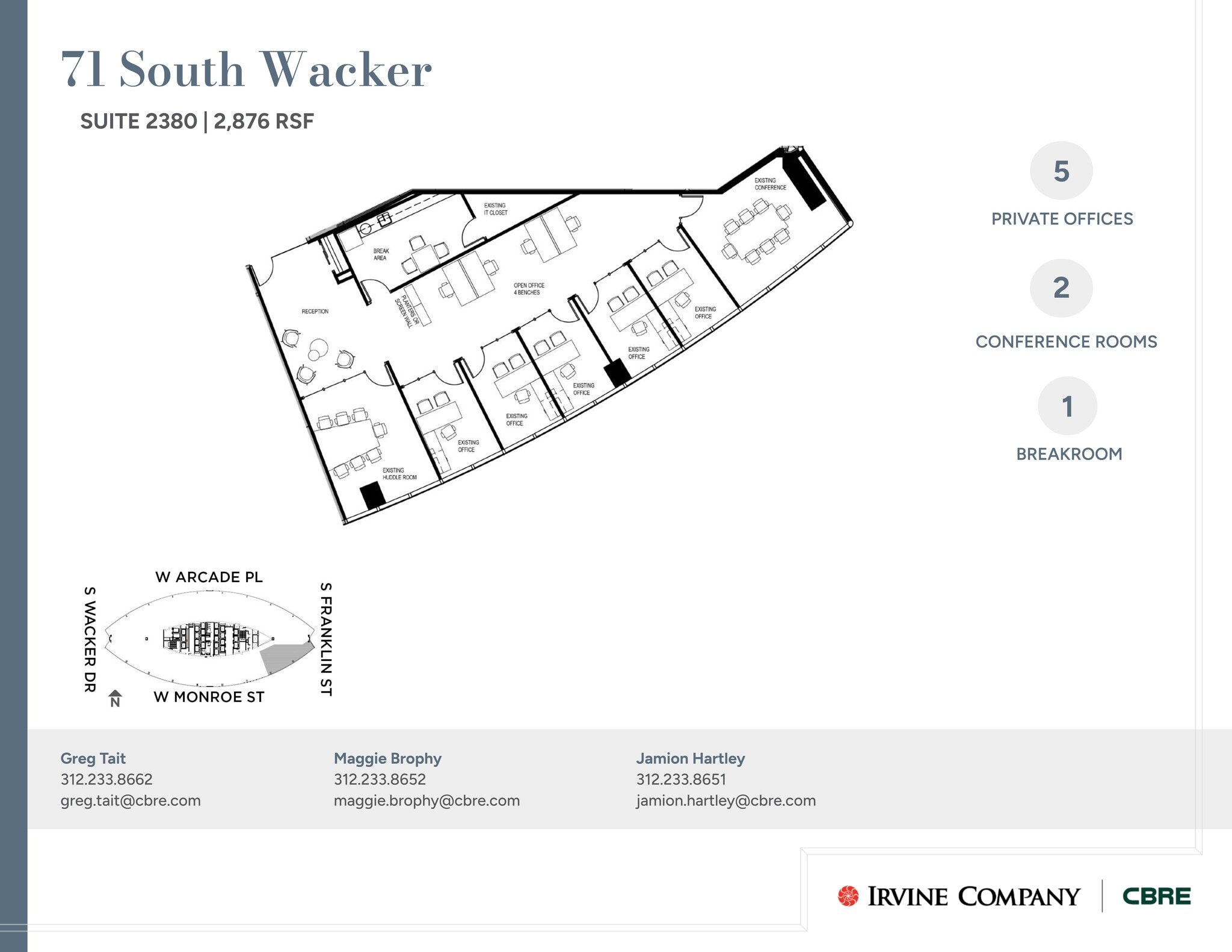 71 S Wacker Dr, Chicago, IL for lease Site Plan- Image 1 of 1