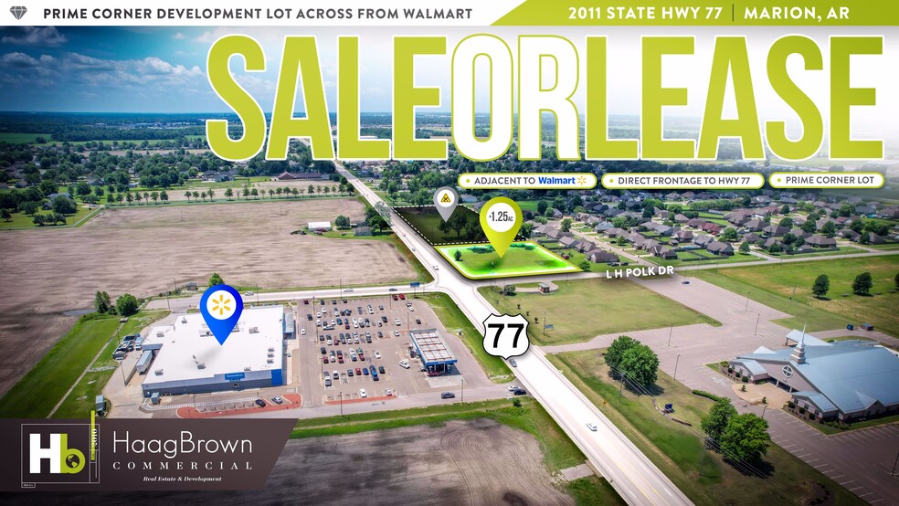 State Highway 77, Marion, AR for sale - Aerial - Image 1 of 3