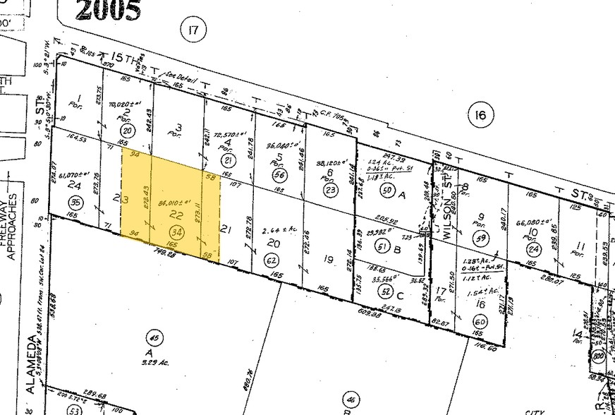 1536-1548 S Alameda St, Los Angeles, CA à vendre - Plan cadastral - Image 1 de 1