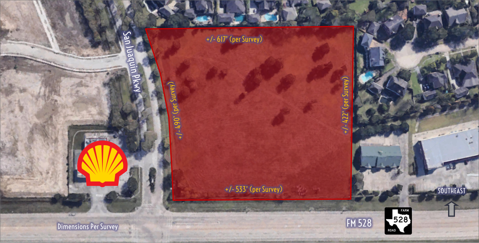 San Joaquin Pky, Friendswood, TX à vendre - Aérien - Image 2 de 3