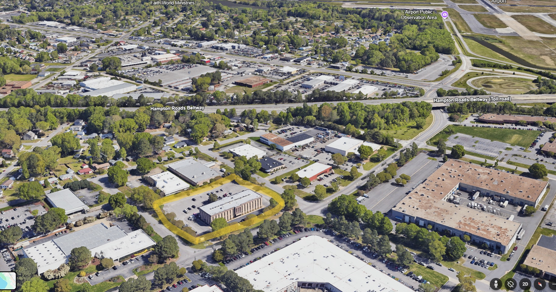 5360 Robin Hood Rd, Norfolk, VA for lease Aerial- Image 1 of 7