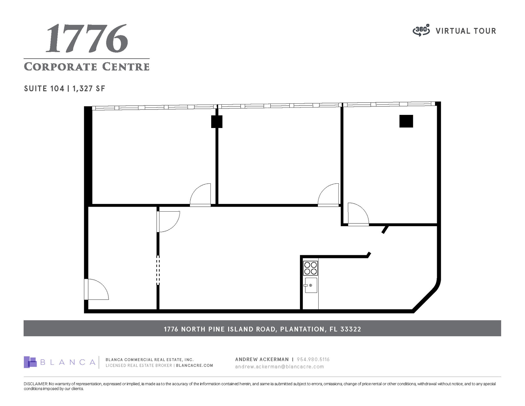 1776 N Pine Island Rd, Plantation, FL for lease Floor Plan- Image 1 of 1