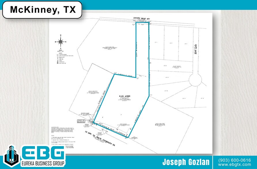 2855 Co 407 rd, McKinney, TX à vendre - Plan de site - Image 2 de 4