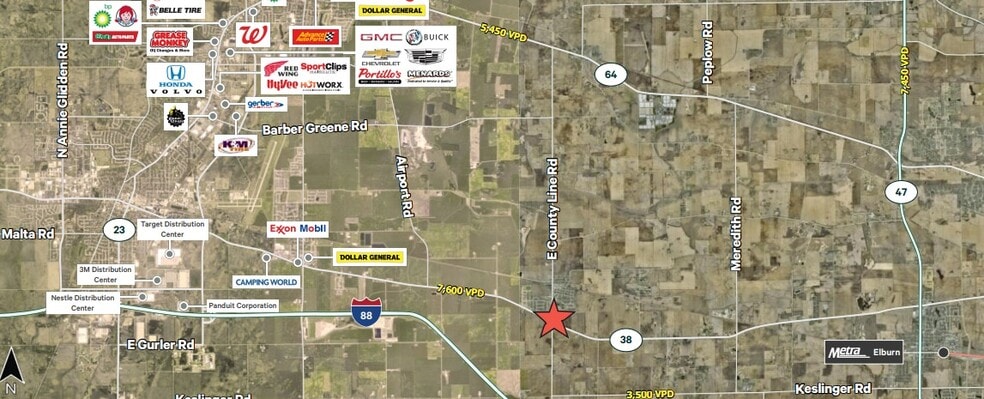 Route 38 & County Line Rd, Maple Park, IL for sale - Building Photo - Image 1 of 1
