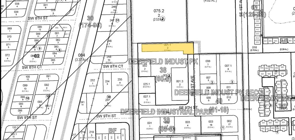 830 S Deerfield Ave, Deerfield Beach, FL for lease - Plat Map - Image 3 of 3