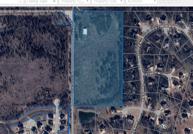 19310 E 76th St N, Owasso, OK for sale Aerial- Image 1 of 2