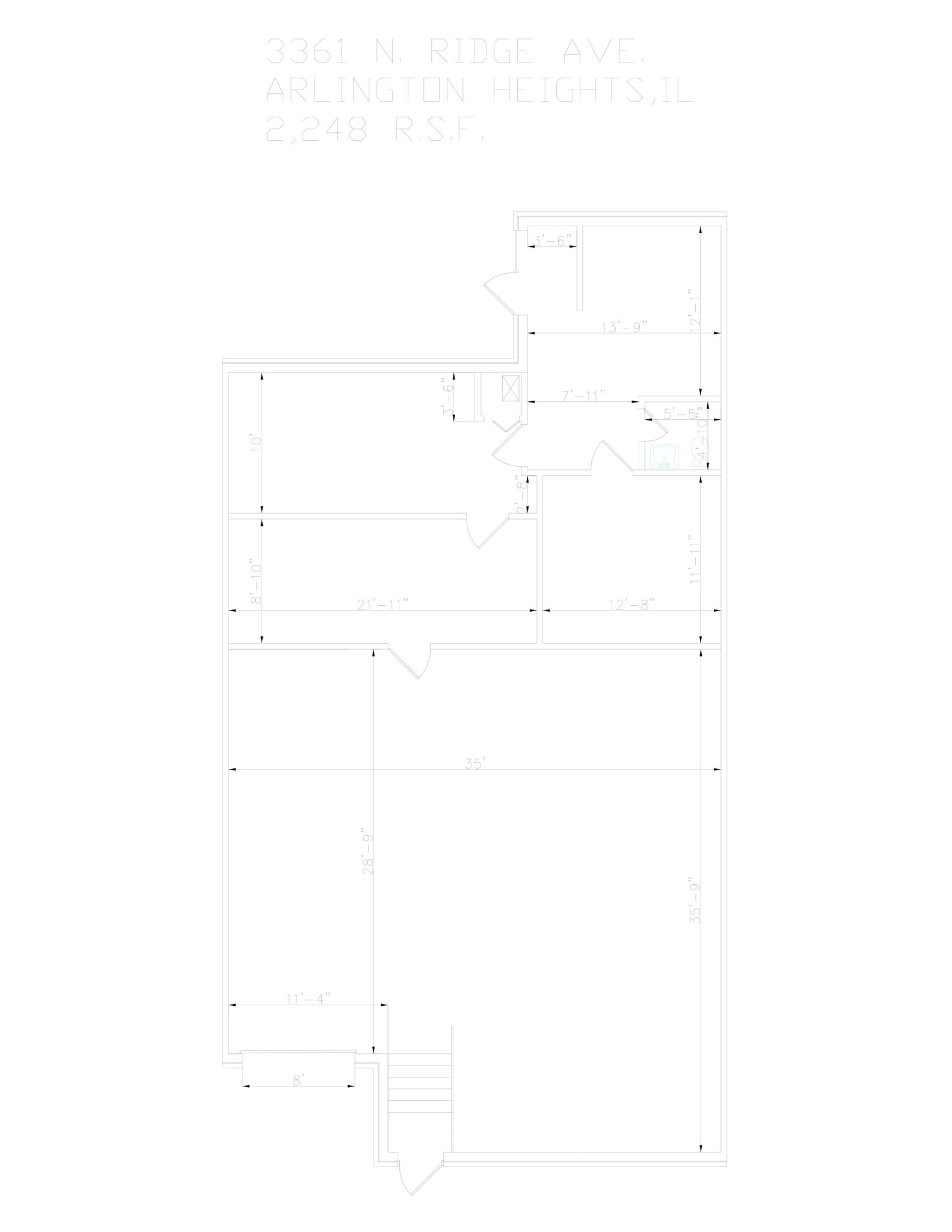 3353-3411 N Ridge Ave, Arlington Heights, IL à louer Plan de site- Image 1 de 1
