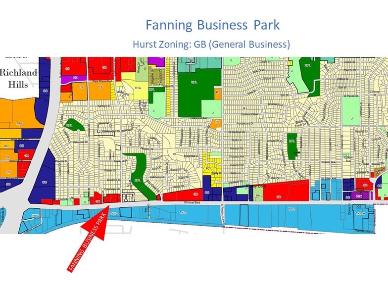 100 Fanning Dr, Hurst, TX for lease - Plat Map - Image 2 of 3