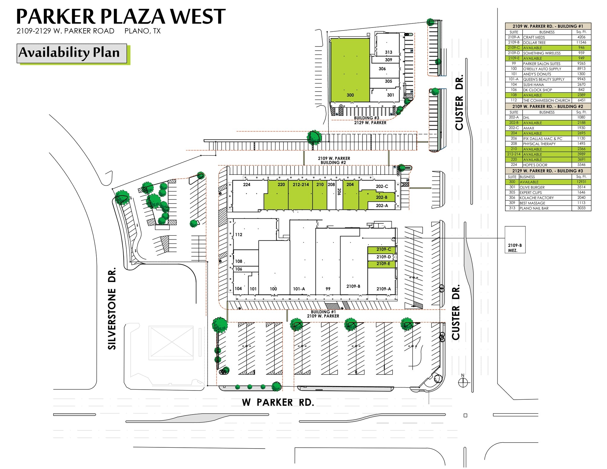 2109 Parker Rd W, Plano, TX for lease Site Plan- Image 1 of 1