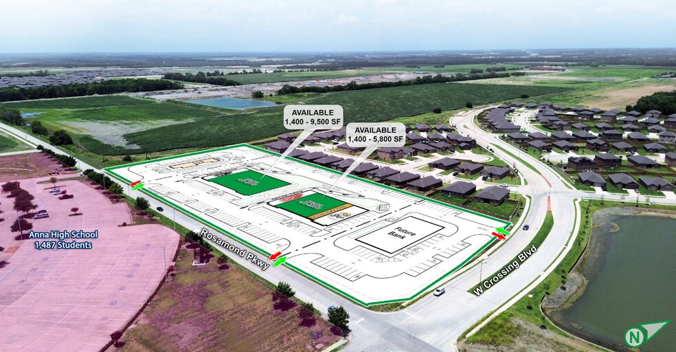 NWC of West Crossing & Rosamond Pkwy blvd, Anna, TX à louer - Aérien - Image 1 de 7