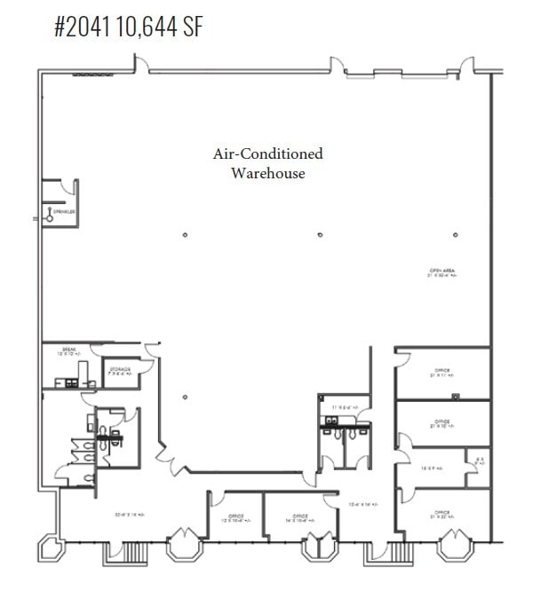 2108-2110 Hurd Dr, Irving, TX à louer Plan d’étage- Image 1 de 1