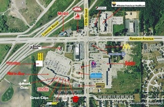 7201-7255 S 76th St, Franklin, WI - AÉRIEN Vue de la carte