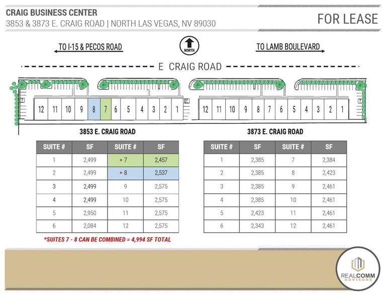 3853 E Craig Rd, North Las Vegas, NV for lease - Site Plan - Image 2 of 4