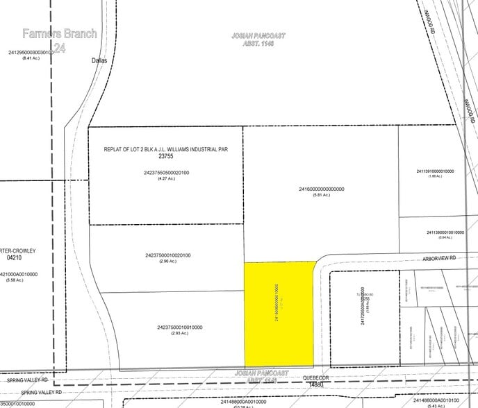 4801 Spring Valley Rd, Farmers Branch, TX for lease - Plat Map - Image 2 of 8
