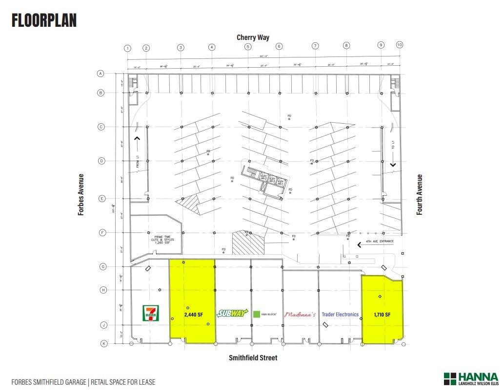 400-416 Smithfield St, Pittsburgh, PA à louer Plan d’étage- Image 1 de 1