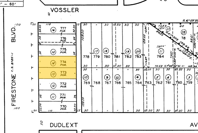 4810 Firestone Blvd, South Gate, CA à vendre - Plan cadastral - Image 3 de 3