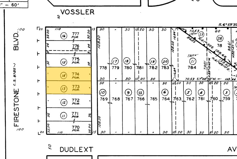 4810 Firestone Blvd, South Gate, CA for sale - Plat Map - Image 3 of 3