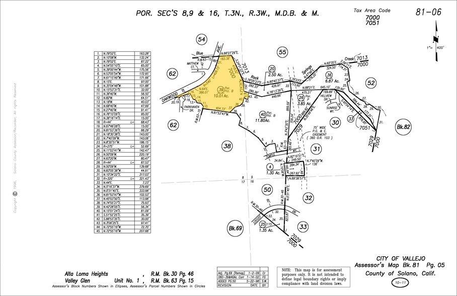Oakwood, Vallejo, CA for sale - Plat Map - Image 2 of 2