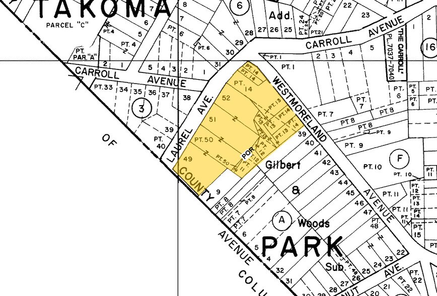 7001-7003 Carroll Ave, Takoma Park, MD à louer - Plan cadastral - Image 3 de 3