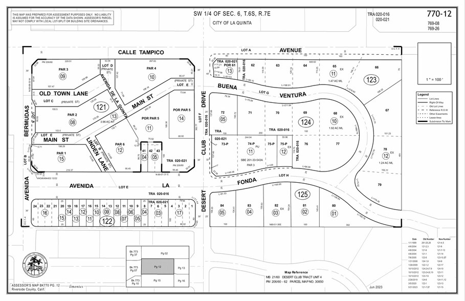 Avenida La Fonda, La Quinta, CA for sale - Plat Map - Image 1 of 1