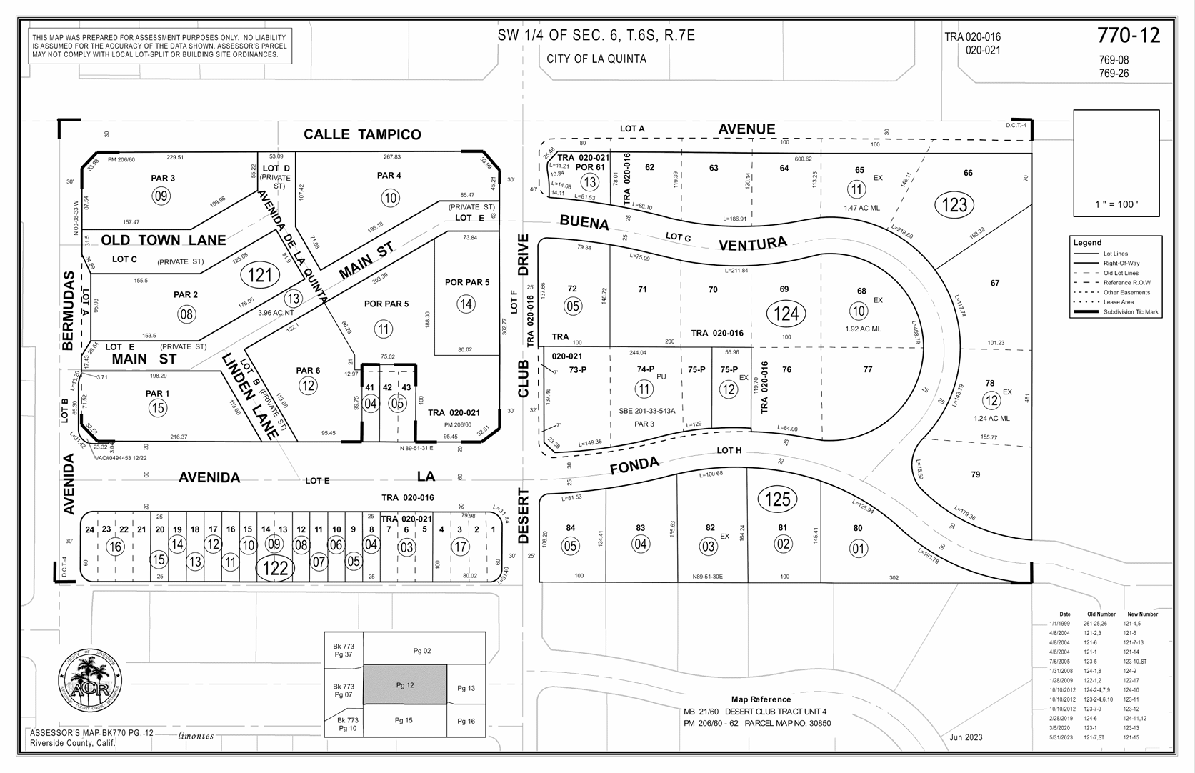 Avenida La Fonda, La Quinta, CA for sale Plat Map- Image 1 of 2