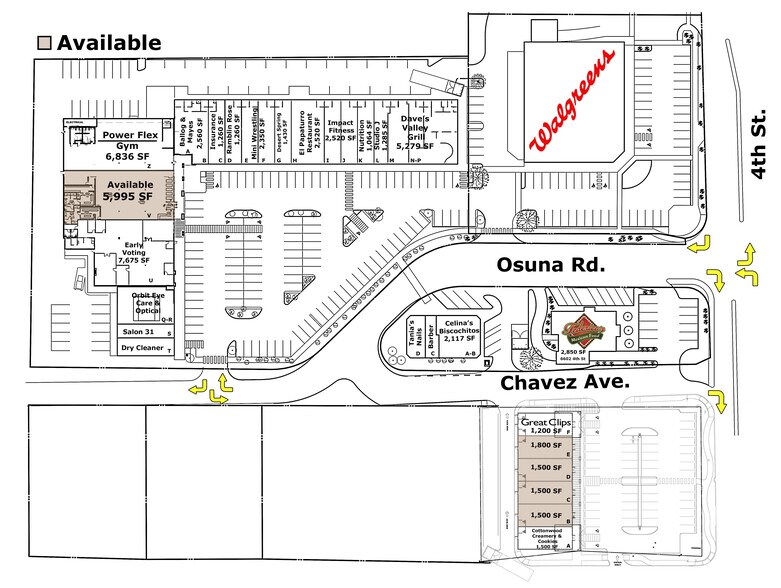 6601 4th St NW, Albuquerque, NM for lease - Site Plan - Image 2 of 10