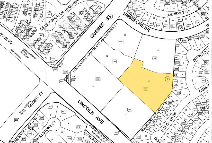 6660 Timberline Rd, Highlands Ranch, CO for lease - Plat Map - Image 2 of 6