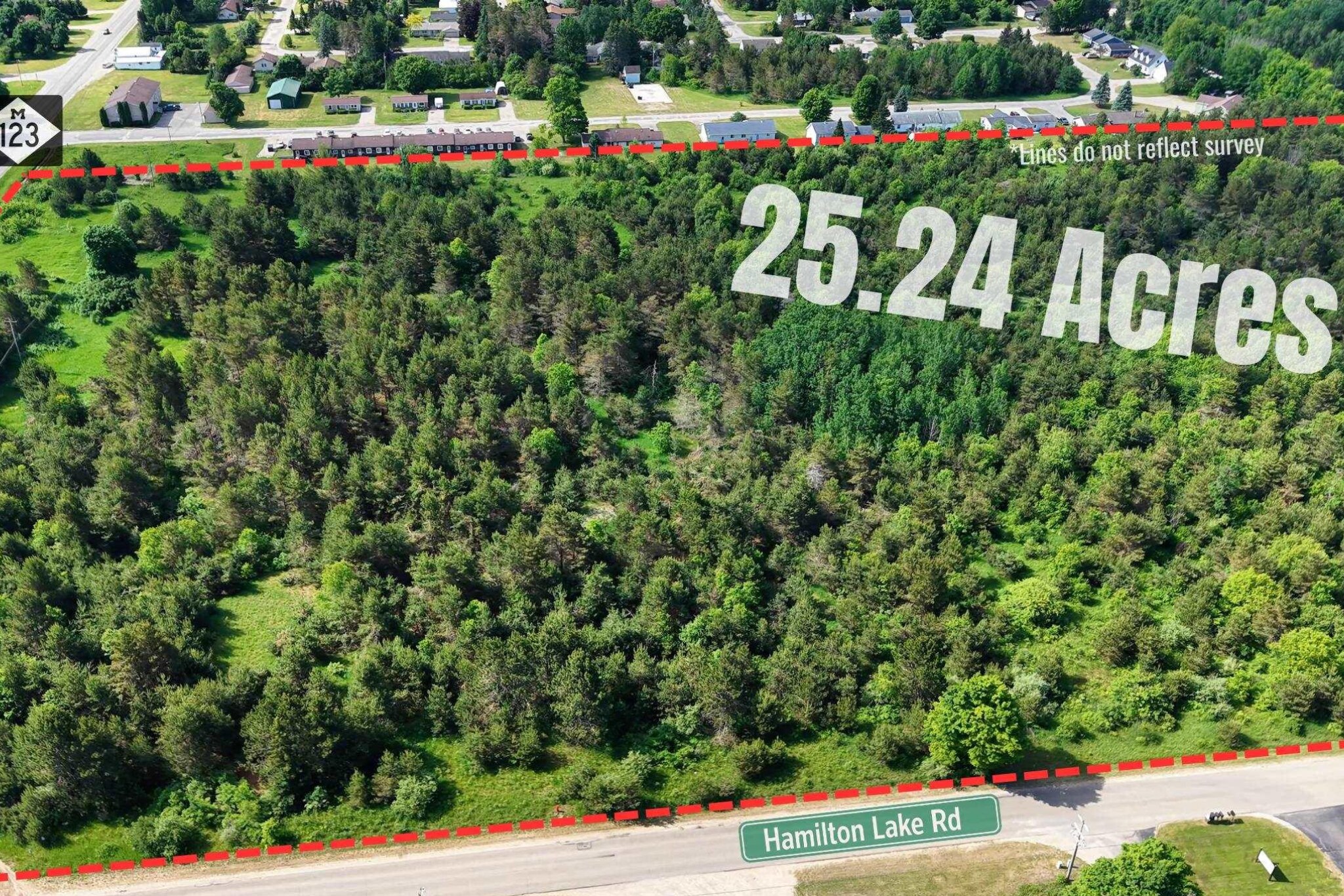 TBDState Highway M-123, Newberry, MI for sale Aerial- Image 1 of 7