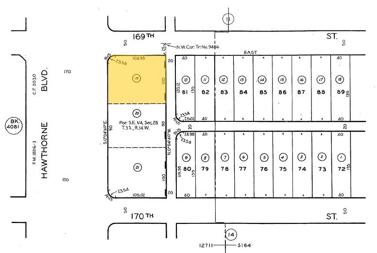 16900 Hawthorne Blvd, Lawndale, CA à vendre - Plan cadastral - Image 2 de 15