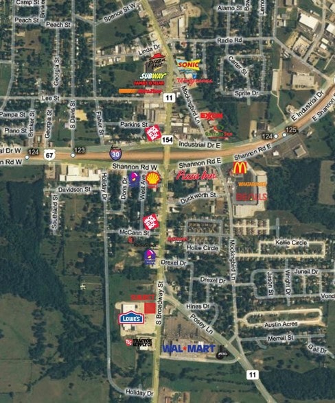 1707 S Broadway St, Sulphur Springs, TX for lease - Aerial - Image 3 of 8