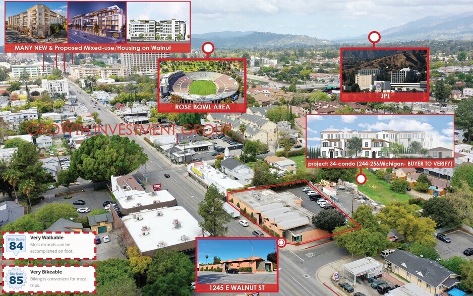 1245 E Walnut St, Pasadena, CA à vendre - Photo du bâtiment - Image 2 de 28