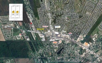 Bert Street, Laplace, LA - Aerial  map view