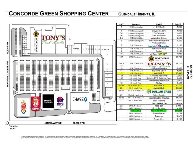 Plus de détails pour 19-171 E North Ave, Glendale Heights, IL - Commerce de détail à louer