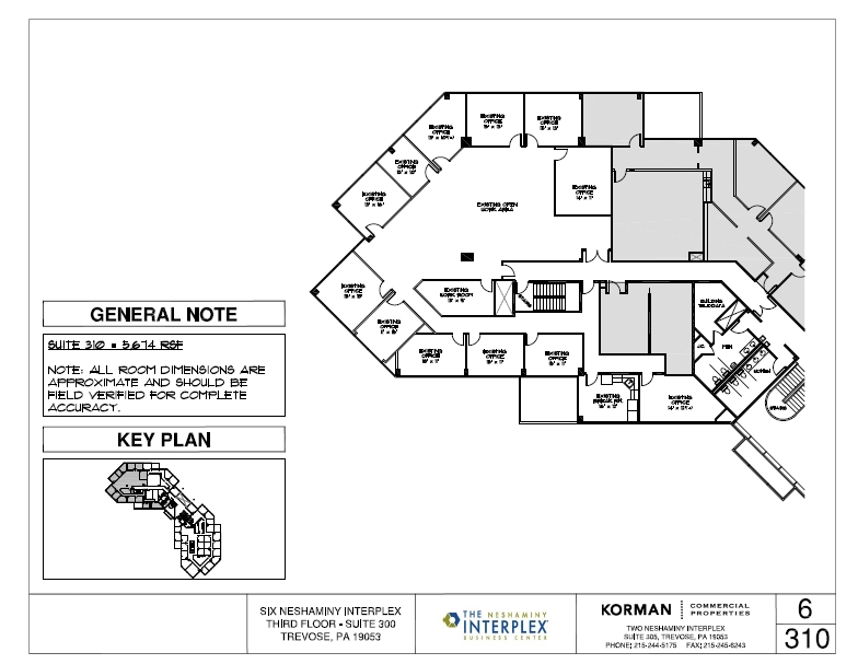 6 Neshaminy Interplex, Trevose, PA à louer Plan d’étage- Image 1 de 1