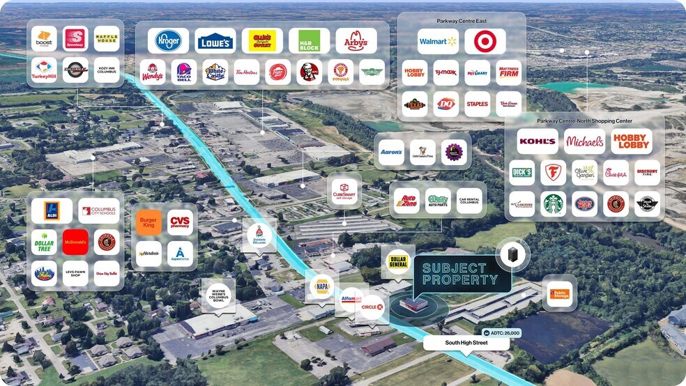 3201 S High St, Columbus, OH à vendre - Aérien - Image 2 de 2