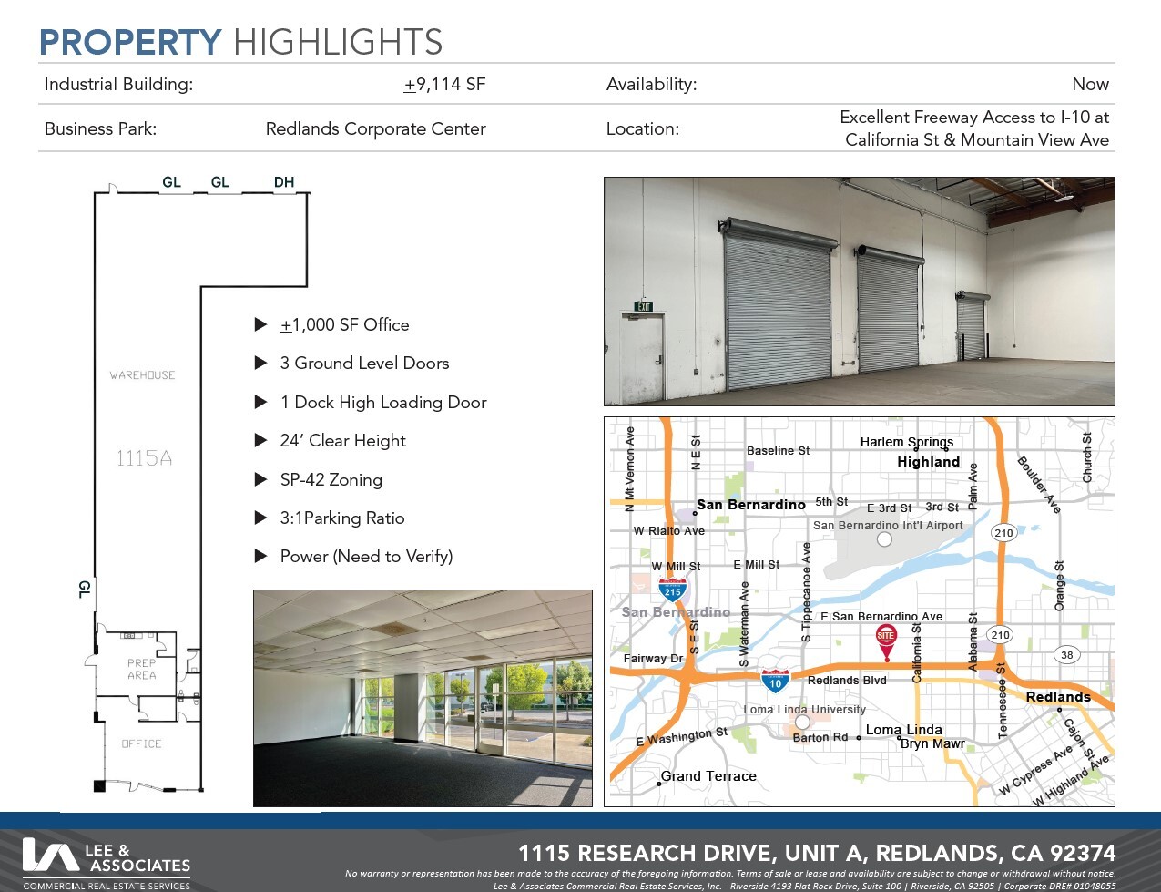 1115 Research Dr, Redlands, CA à louer Plan d  tage- Image 1 de 2