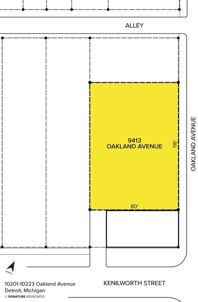 9413 Oakland Ave, Detroit, MI à vendre - Plan de site - Image 2 de 2