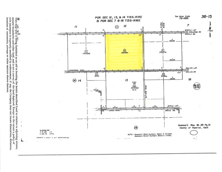 Chalupnik Rd., Brawley, CA à vendre - Plan cadastral - Image 3 de 4