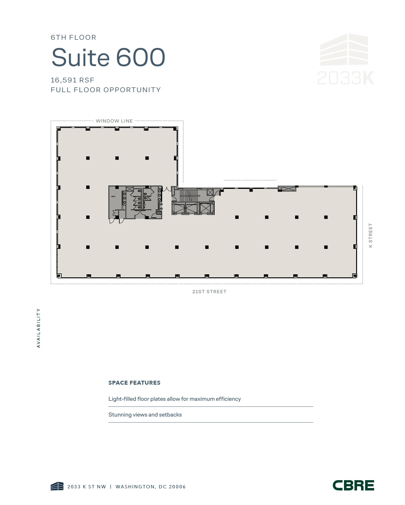2033 K St NW, Washington, DC à louer Plan d’étage- Image 1 de 1