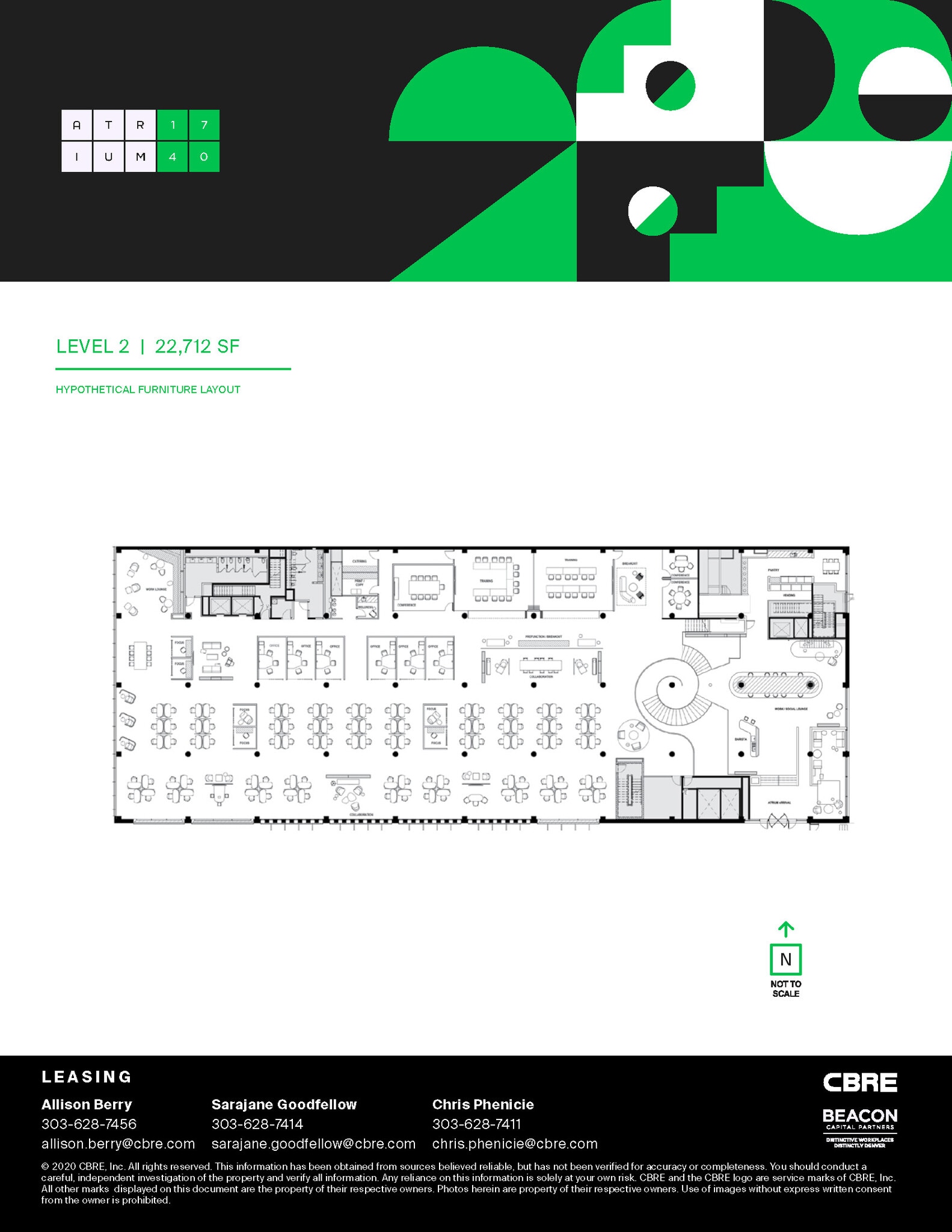 1740 Broadway, Denver, CO for lease Floor Plan- Image 1 of 1