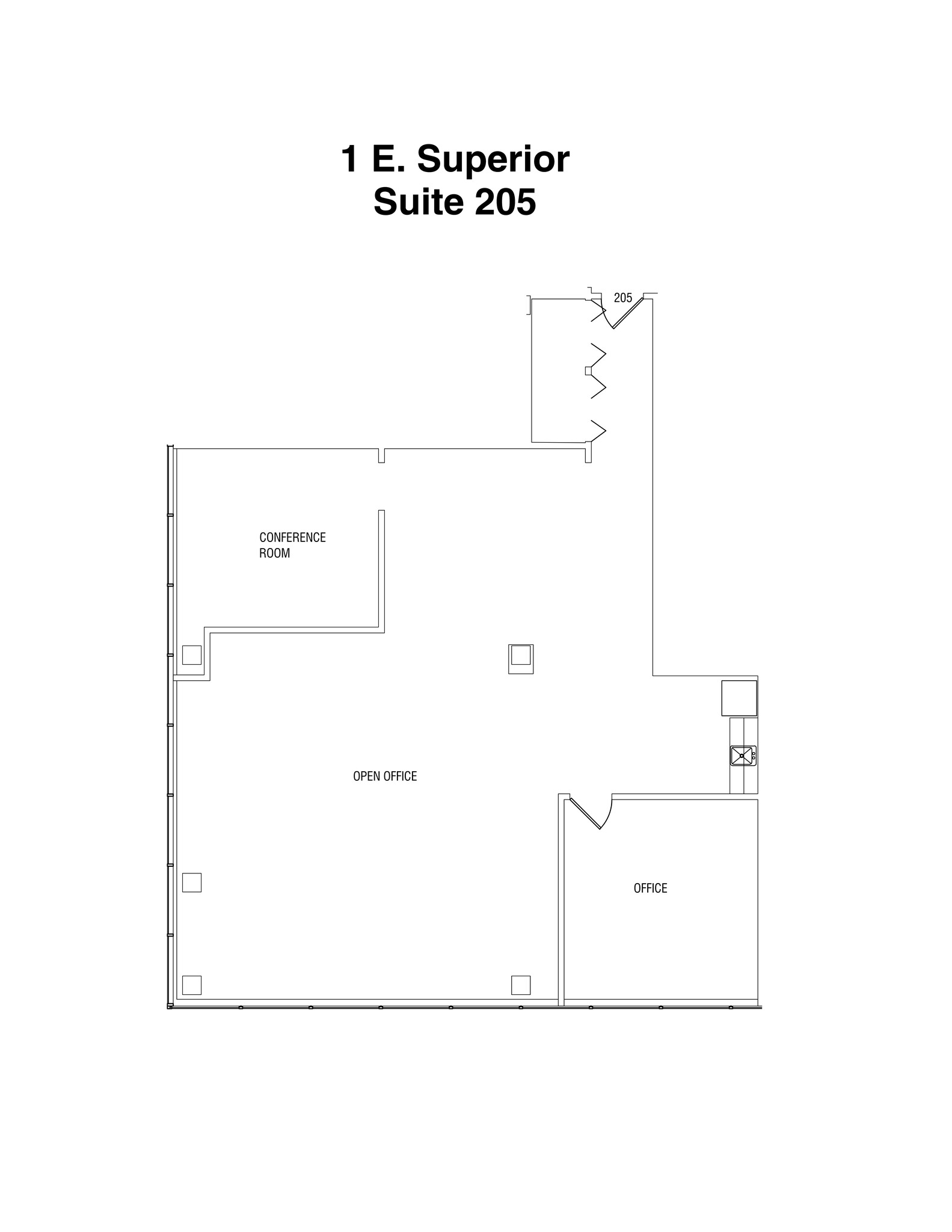 1 E Superior St, Chicago, IL à louer Plan de site- Image 1 de 2