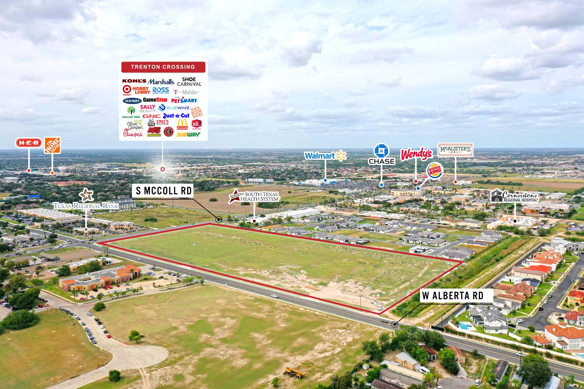 S Mccoll Rd, Edinburg, TX for sale Aerial- Image 1 of 12