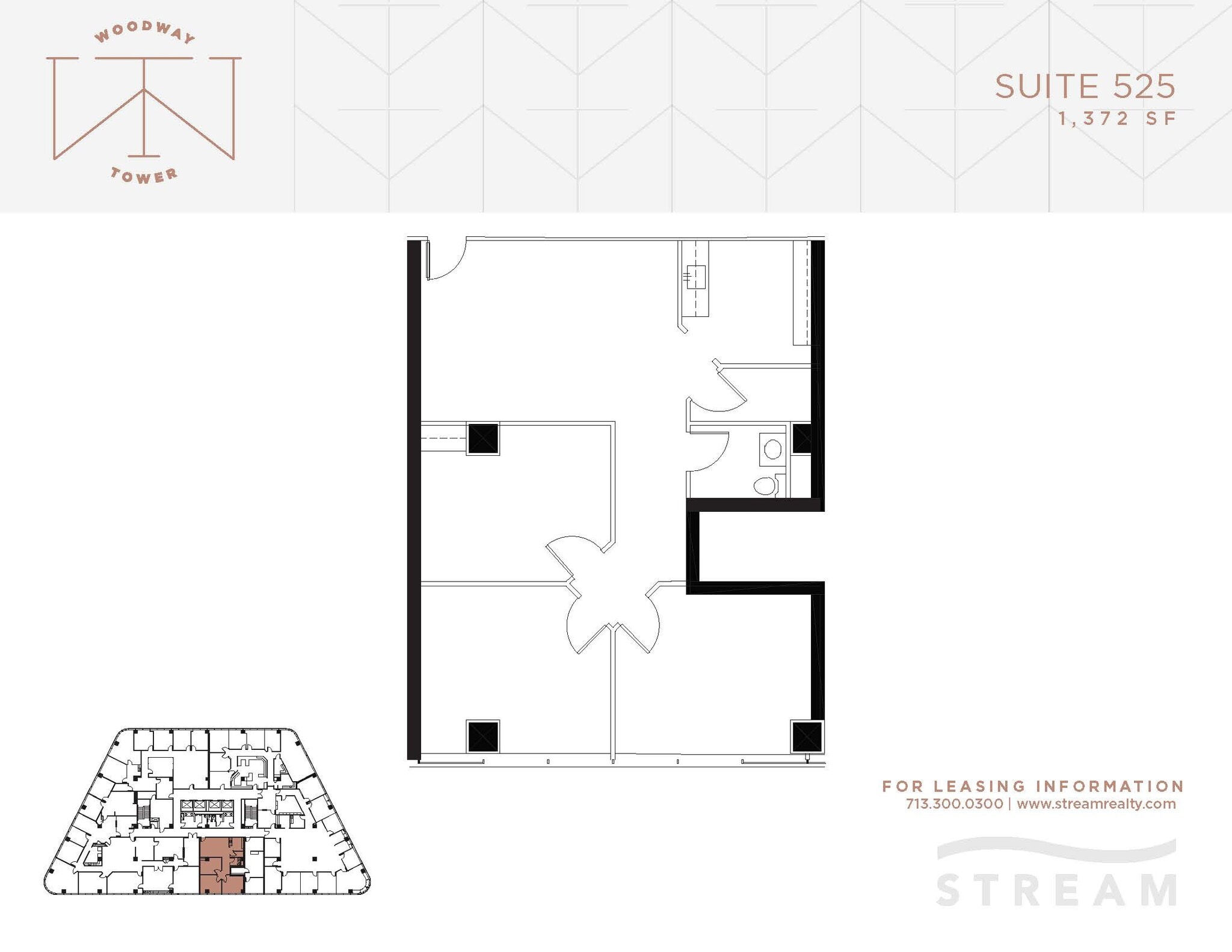 6363 Woodway Dr, Houston, TX à louer Plan d’étage- Image 1 de 1