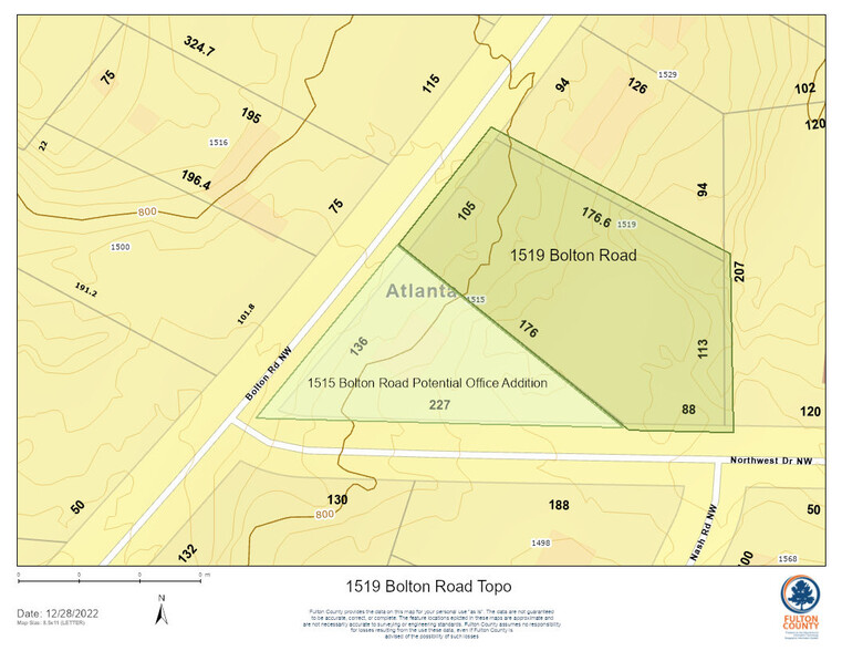 1519 Bolton Rd, Atlanta, GA à vendre - Plan cadastral - Image 1 de 1