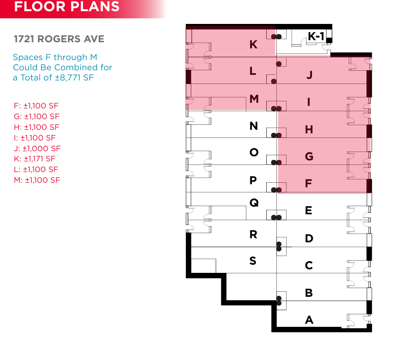 1721-1725 Rogers Ave, San Jose, CA for lease Floor Plan- Image 1 of 1