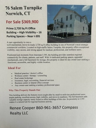 More details for 76 Salem Tpke, Norwich, CT - Office for Sale