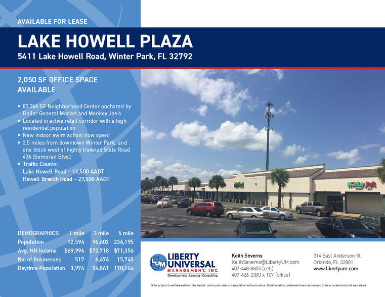 5401-5465 Lake Howell Rd, Winter Park, FL for lease - Building Photo - Image 2 of 8