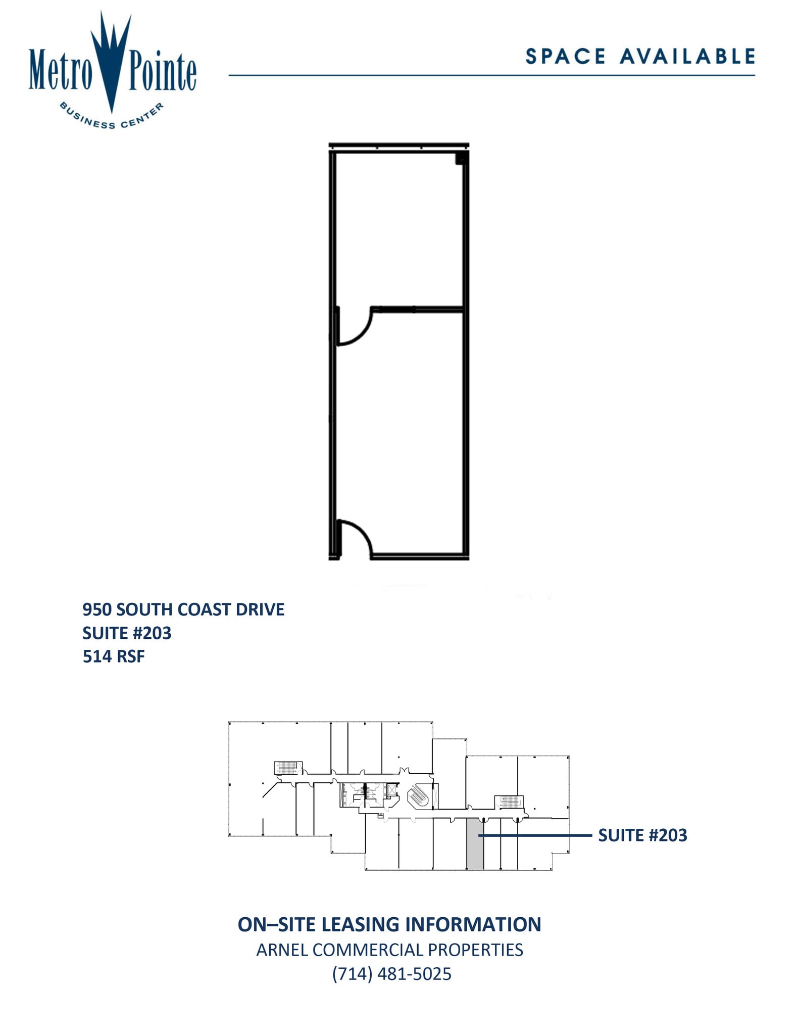 950 S Coast Dr, Costa Mesa, CA for lease Floor Plan- Image 1 of 1