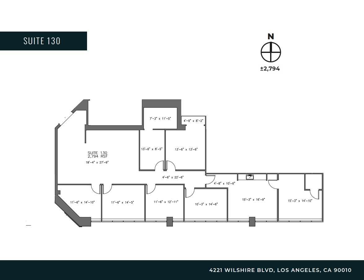 4221 Wilshire Blvd, Los Angeles, CA à louer Plan d’étage- Image 1 de 7